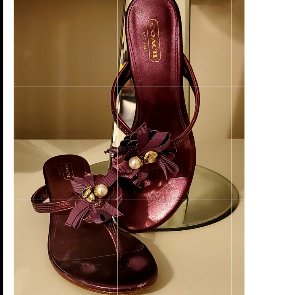 Vana Purple aubergine embellished sandal slides 💜